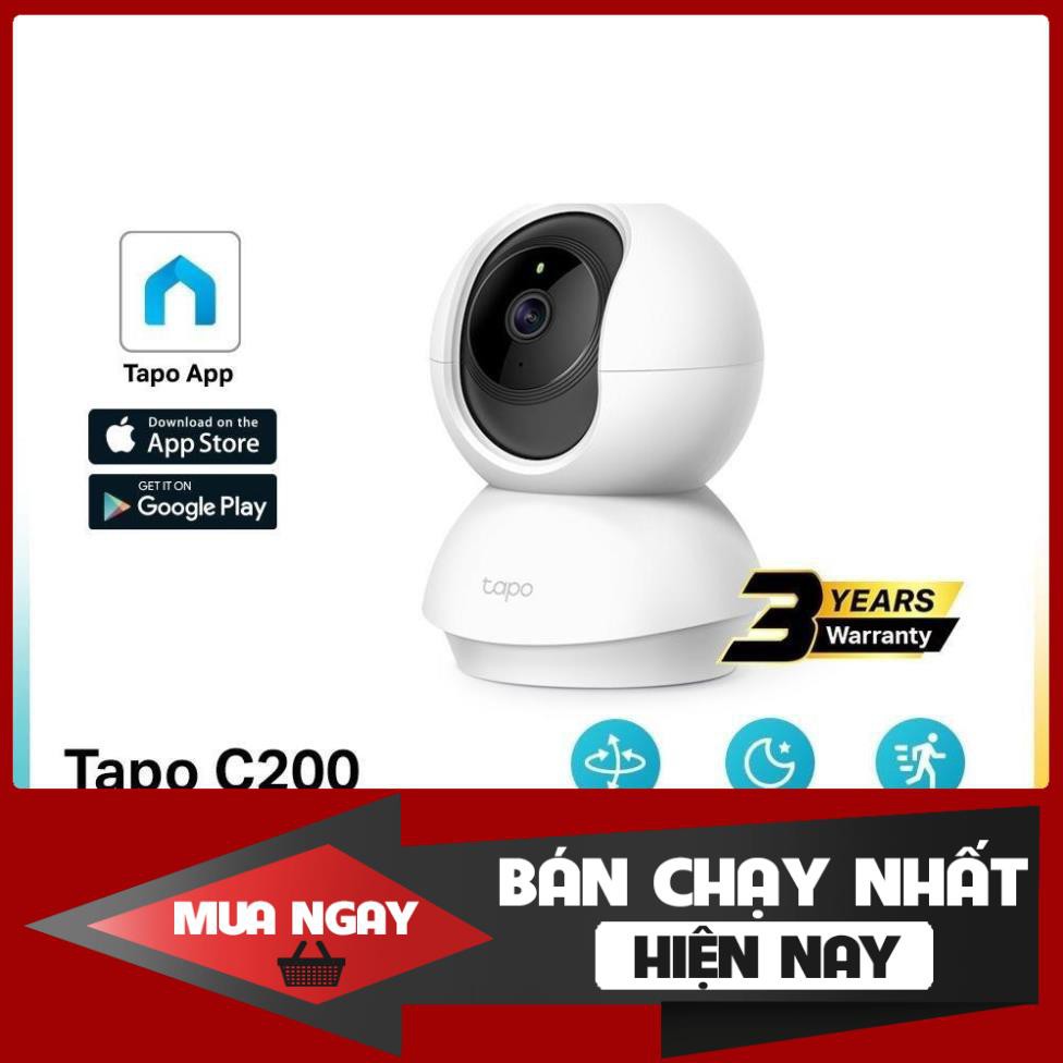 Camera Wi-Fi An Ninh Gia Đình Quay Quét TP-link Tapo C200 - Bảo hành chính hãng 24 tháng