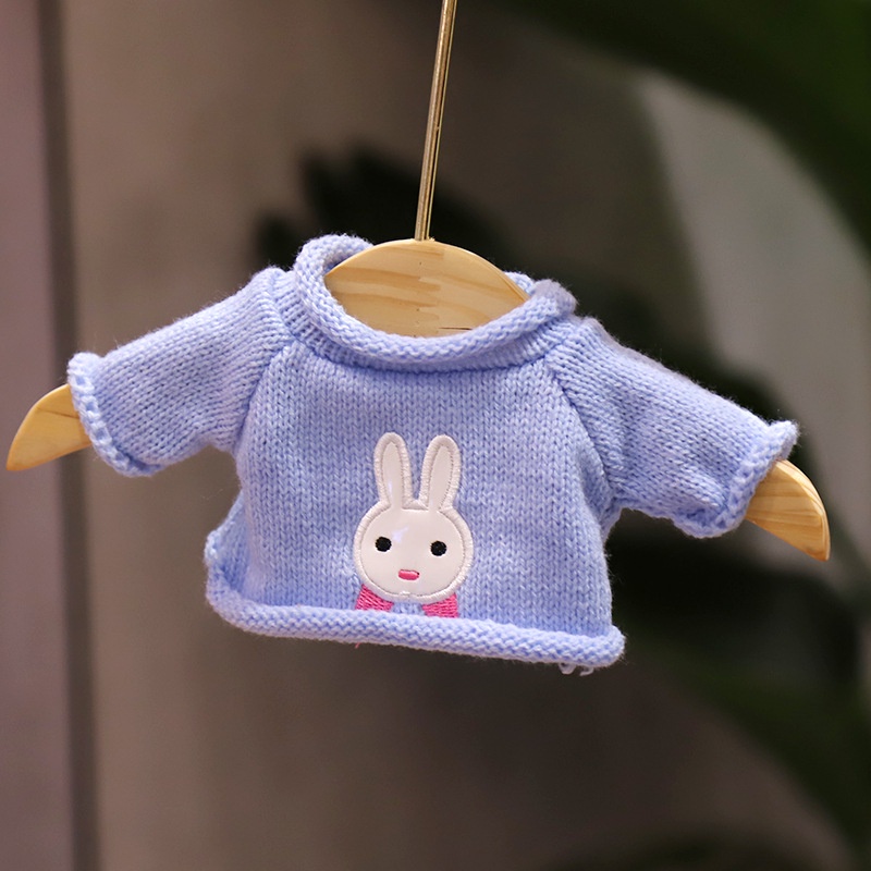 Áo len dáng rộng và khăn len cho bé doll 20cm