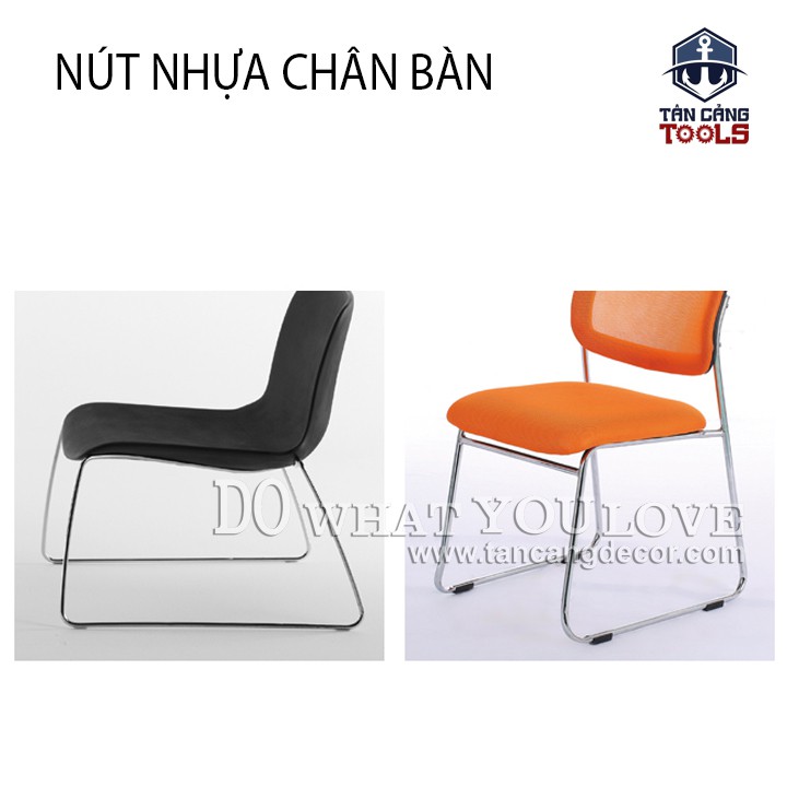 50 Chân Nhựa Bọc Chân Bàn Ghế Sắt Phi Tròn 12 mm - Màu Trắng / Màu Đen