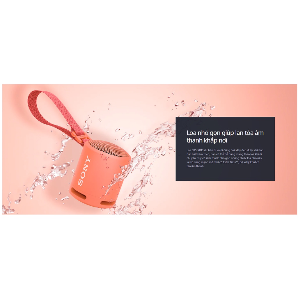 Loa Bluetooth Loa không dây di động Sony XB13 với EXTRA BASS™- CHÍNH HÃNG CTY SONY VIỆT NAM, NGUYÊN SEAL