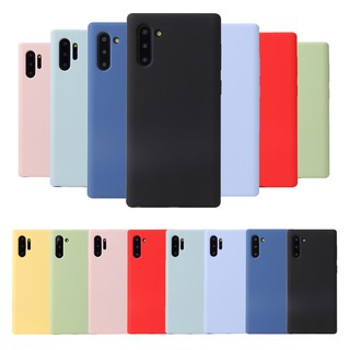 Ốp lưng silicone màu trơn dành cho điện thoại Samsung Galaxy note10 note 10 Plus 10+ 10plus note10+