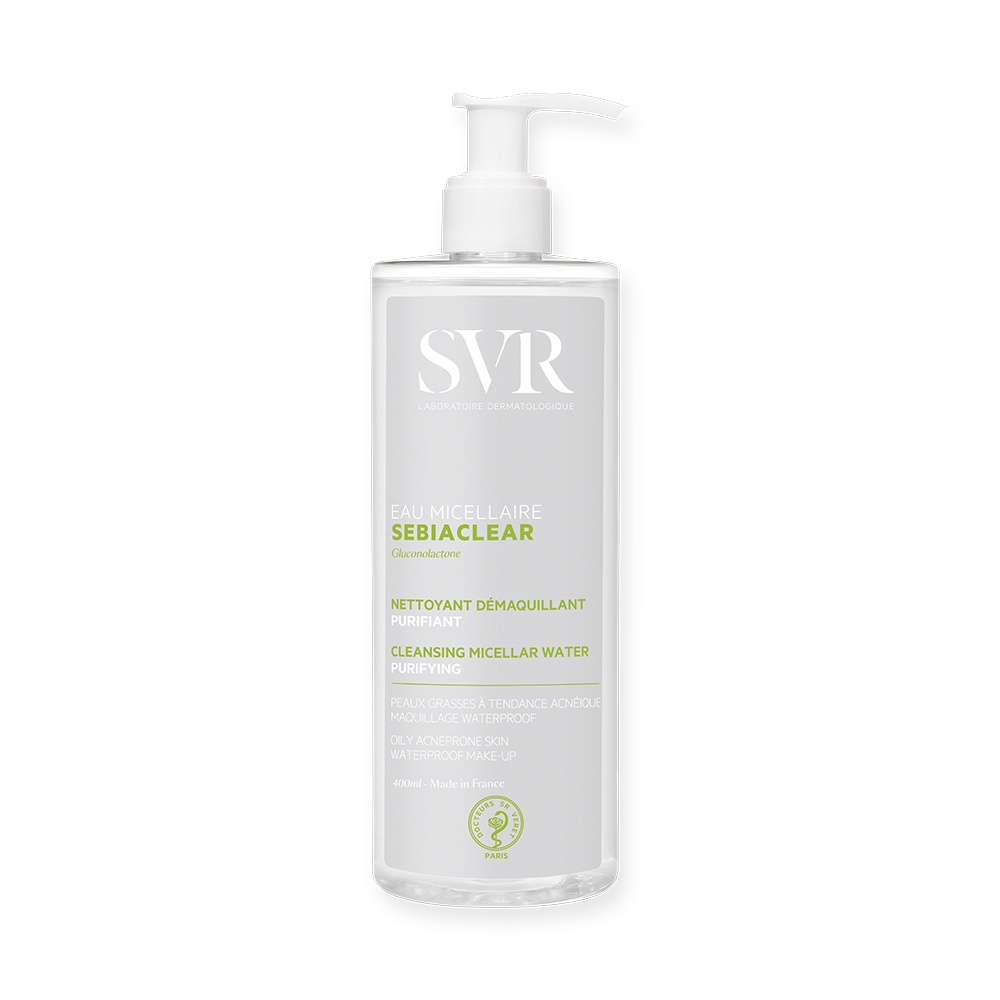 [NHẬP SVRJUL1 GIẢM 12%] Nước làm sạch da, tẩy trang và giúp loại bỏ dầu SVR SEBIACLEAR EAU MICELLAIRE 400ml