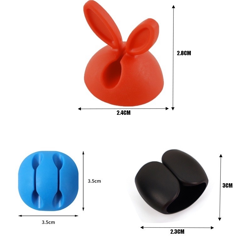 Phụ Kiện Giữ Dây Cáp Bằng Silicon Hình Hoạt Hình Dễ Thương