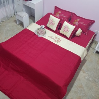 Trọn bộ chăn ga gối satin 7 món