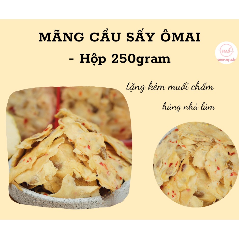 Mãng Cầu Sấy Muối Ớt - Hộp 250gram - Shop Mẹ Bắp [Kèm muối chấm siêu ngon]