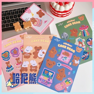 🍓Gấu Hani🍓Miếng Dán Trang Trí Điện Thoại / Sổ Tay Hình Gấu Hoạt Hình Kiểu Hàn Quốc Dễ Thương diy