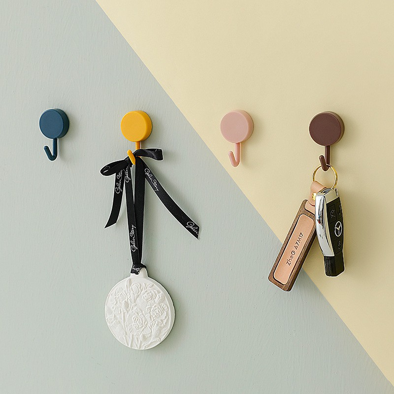 5Pcs/Set Self Adhesive Sticky Hook,Small Wall Hooks Seamless Sticky Hooks Kitchen Bedroom Bathroom HSU