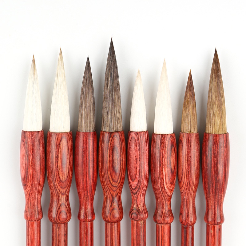 Bút lông Sản Phẩm Cao Cấp Mahogany Jianhao Wolf Haoyanghao Cọ Khuấy Thư Pháp Trung Quốc Không Chải Than Đàn Hồi Tốt Bốn Loại