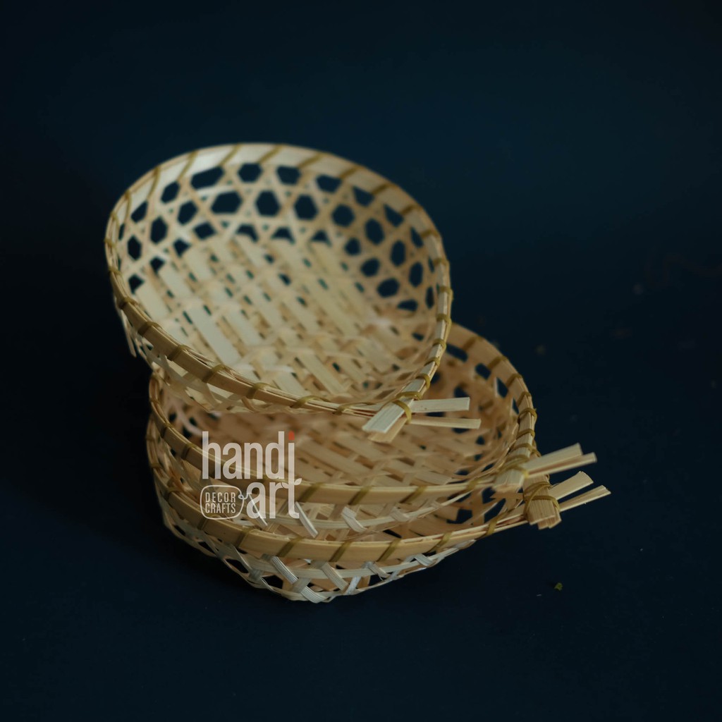 Khay tre đan hình con cá - Khay tre trang trí -  Woven bamboo tray