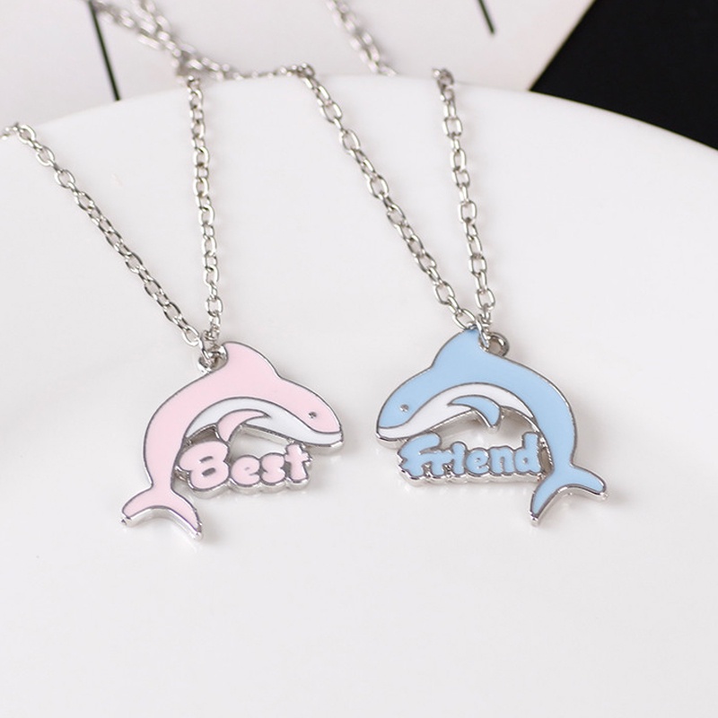 Vòng cổ Mặt Hình Cá Heo Dễ Thương Phù Hợp Làm Quà Cho Cặp Đôi / Bạn Thân