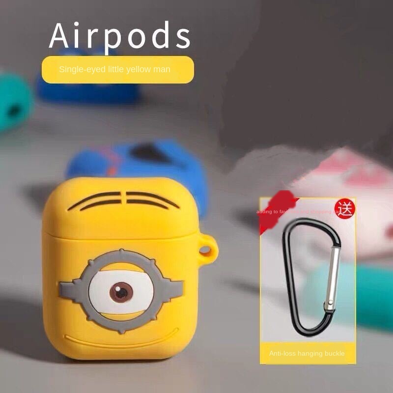 INPODS Vỏ Đựng Bảo Vệ Hộp Sạc Tai Nghe Airpods 1 / 2 Bằng Silicone Mềm Hình Hoạt Hình 12 Inch 12