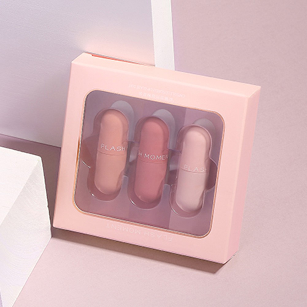 Bộ 3 son dưỡng ẩm lâu trôi hình viên nén mini hiệu FLASH MOMENT 3.5g | BigBuy360 - bigbuy360.vn