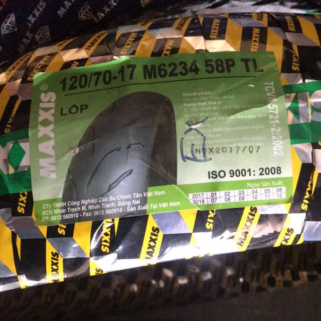 Vỏ Maxxis 120/70-17 (Ex)