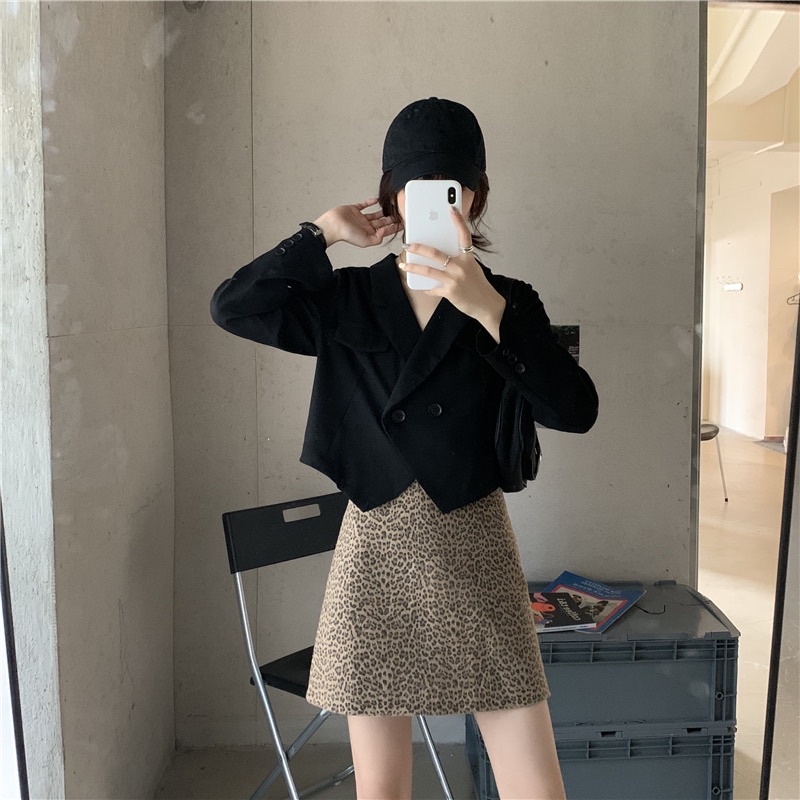 Áo Khoác Vest Croptop Chất Trượt Cao Cấp