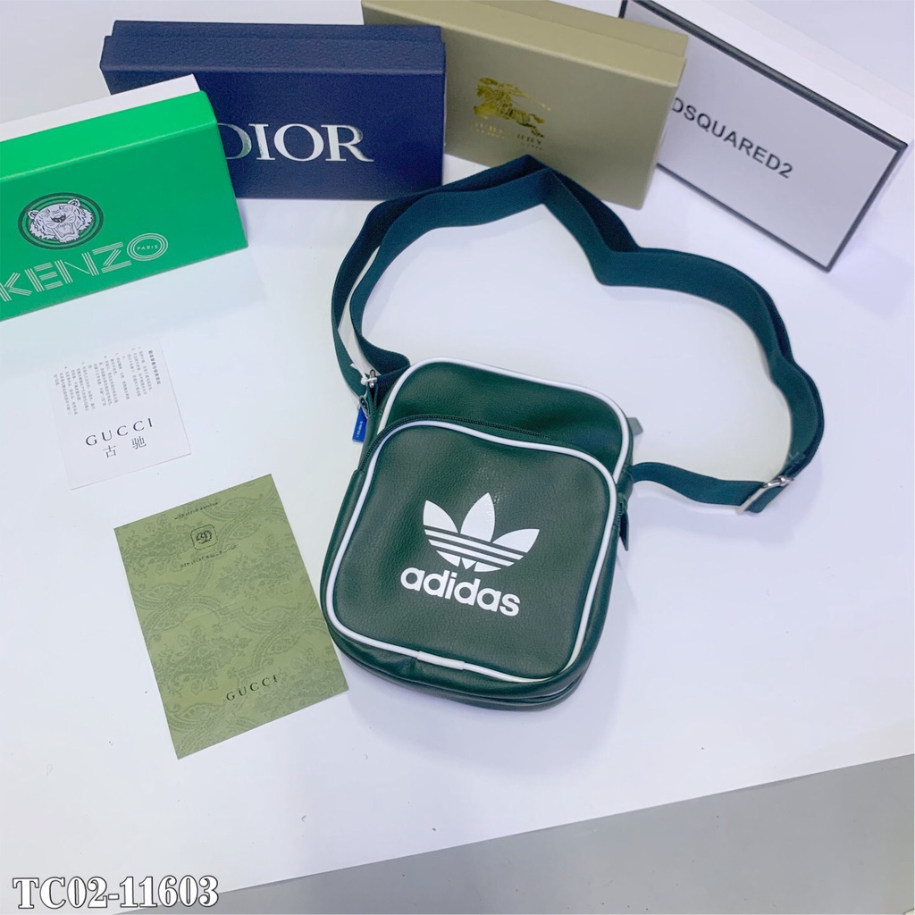 Túi Đeo Chéo Adidas Hàng Xuất Dư  - Bag Đeo Chéo Nam Nữ Nhiều Màu Phối Hoạ Tiết Logo In Chữ Nổi