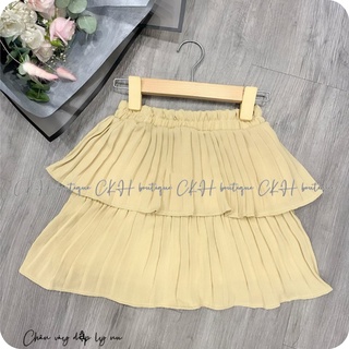[HCM] Chân váy nữ, chân váy xếp ly nhiều lớp dày dặn 3 màu nude hồng trắng đủ size S M L CV-02