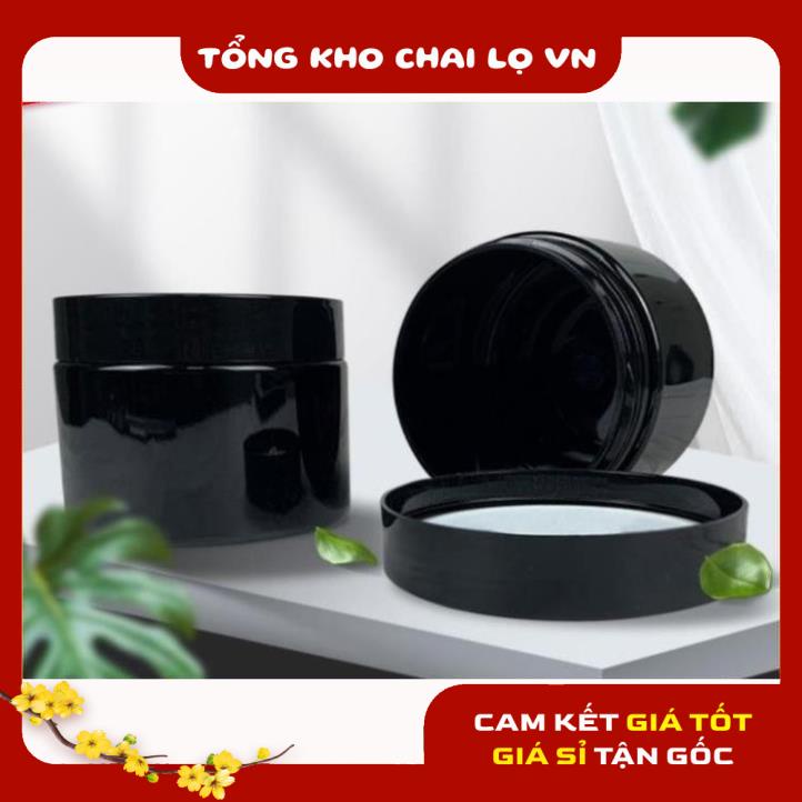 Hủ Đựng Kem ❤ Hũ nhựa pet Đen 100g chiết mỹ phẩm , phụ kiện du lịch