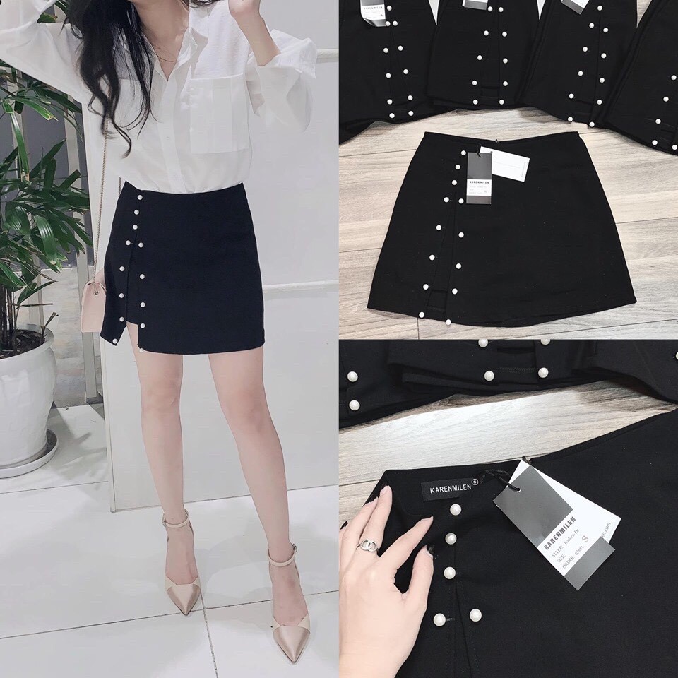 QUẦN GIẢ VÁY ĐÍNH NGỌC (CÓ LÓT QUẦN) BASIC - (Sp sẵn)