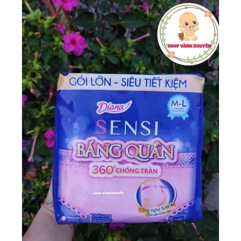 BĂNG VỆ SINH DIANA SENSI BAN ĐÊM DẠNG QUẦN  M-L