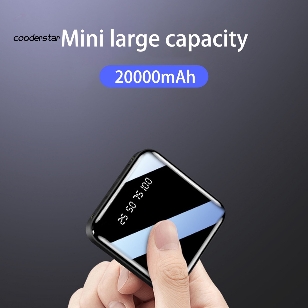 Pin Sạc Dự Phòng Mini 20000mAh Tiết Kiệm Không Gian Tiện Dụng
