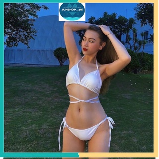 [Junshop] Bikini basic trắng tinh khôi siêu đẹp