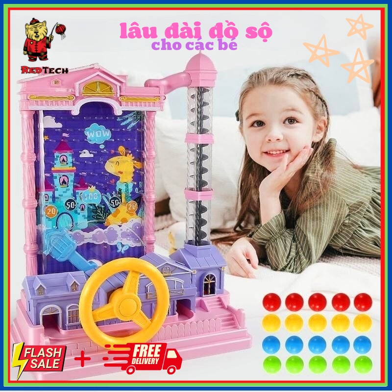 Đồ chơi máy bắt hạt đậu hình lâu đài RedTech, có đèn-nhạc vui nhộn.