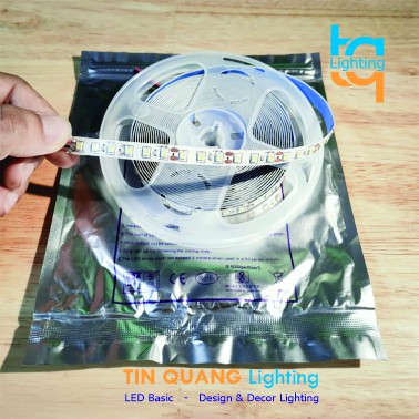 CUỘN LED DÂY 5 MÉT 12V, Cuộn led dây dán 12V 2835 * 120 led / Mét có keo 2 mặt