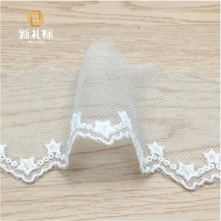 ⚡SỈ LẺ⚡Ren viền- ren chân thêu hình ngôi sao trang trí váy áo Lolita, làm phụ kiện handmade, DIY cho doll