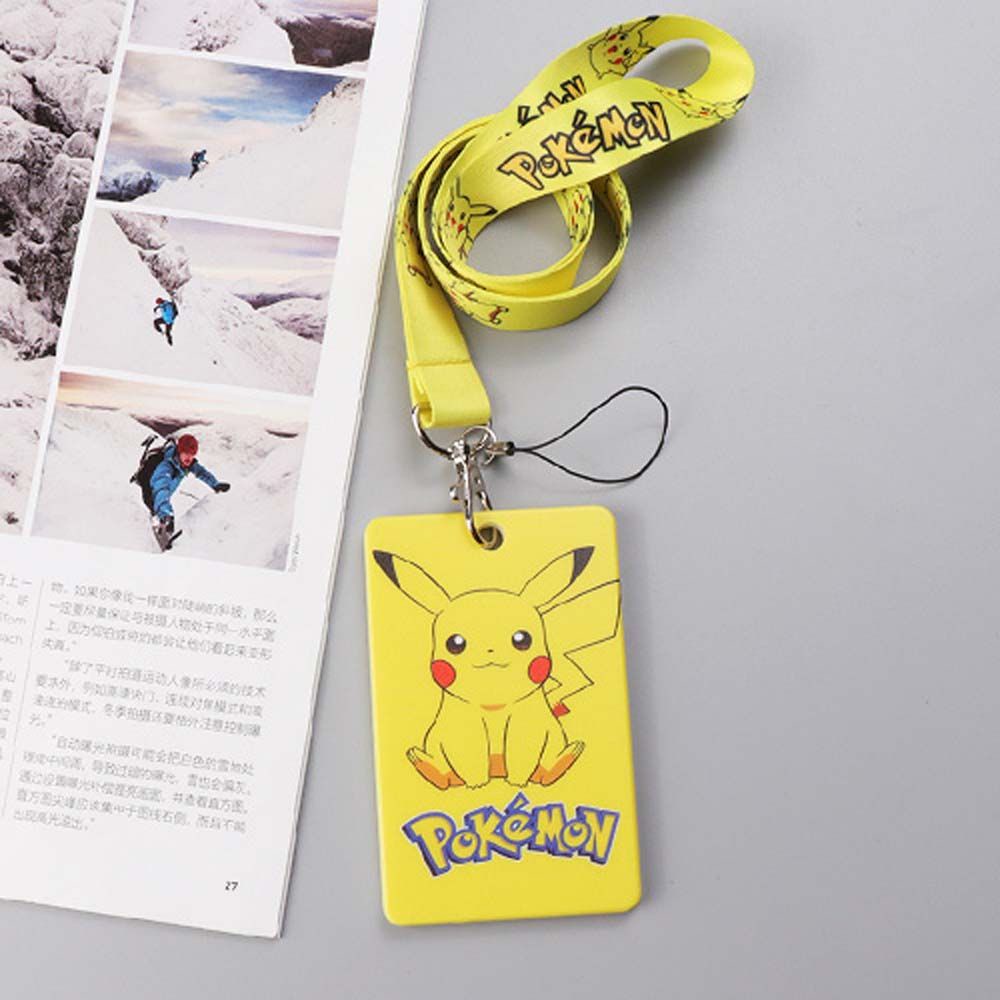 Vỏ đựng thẻ ngân hàng/thẻ xe buýt in hình Pikachu dễ thương chống thấm nước VANES1