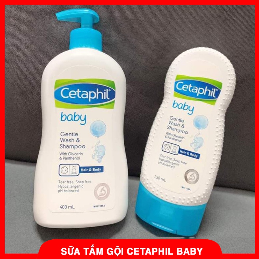 Sữa Tắm Và Gội Cetaphil Dịu Nhẹ Cho Bé Baby Gentle Wash &amp; Shampoo Chai 230ml/400ml