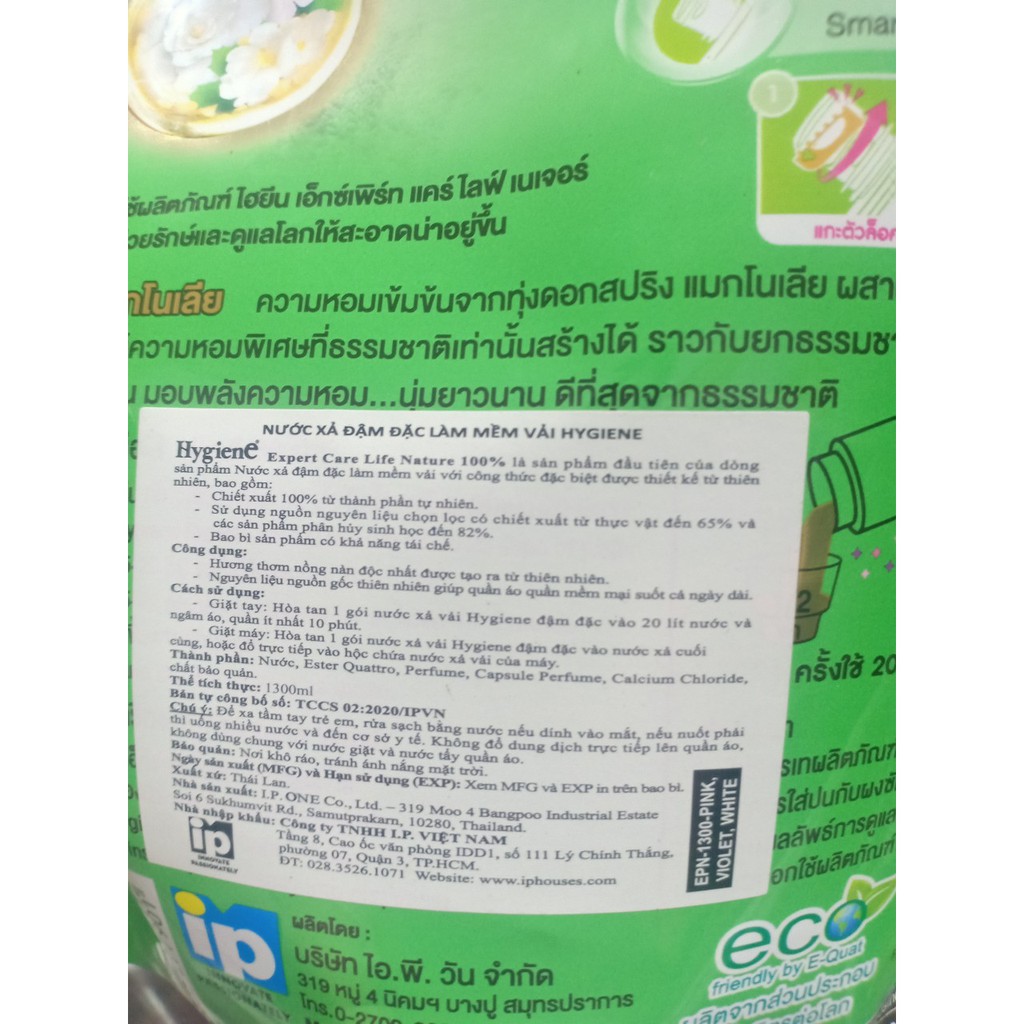 Nước Xả Vải Hygiene Siêu Thơm Siêu Đậm Đặc Thái Lan 1150Ml