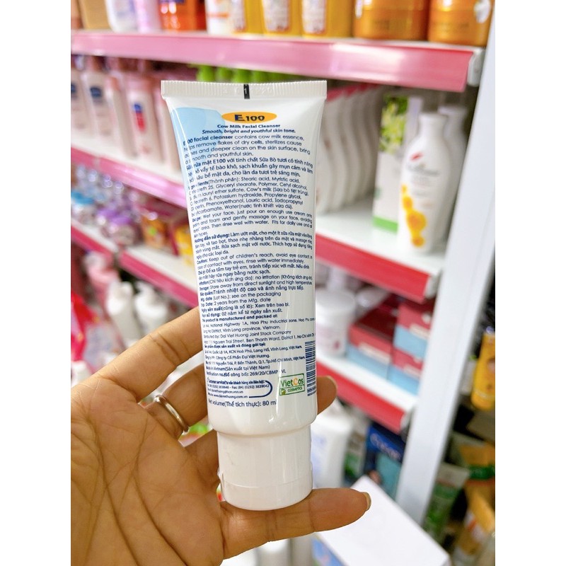 Sữa rửa mặt bò E100 - 80ml