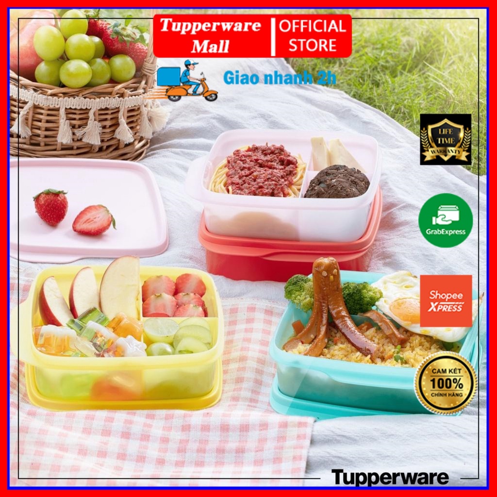 Hộp Cơm Chia Ngăn Lolly Tup - Tupperware (1 hộp)
