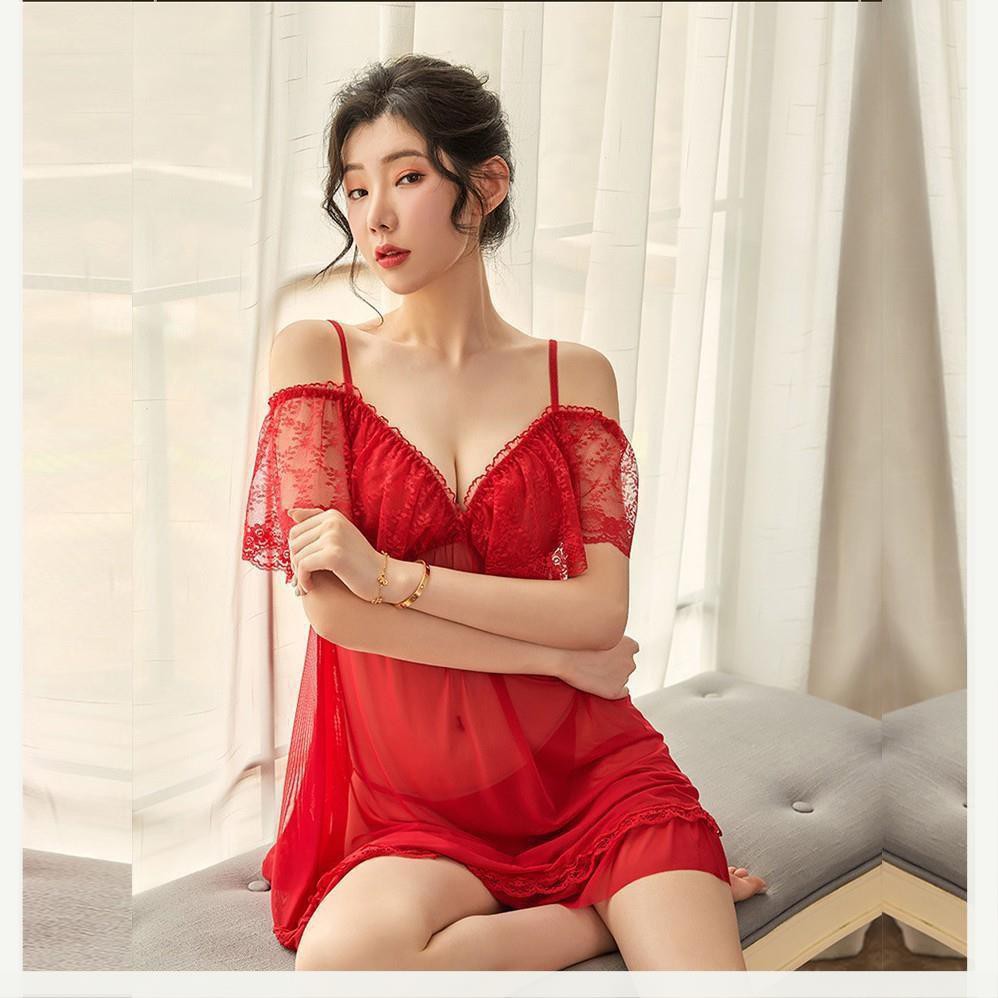 [Siêu Phẩm - Sang Đẹp] ❤HOT 2021 ❤ váy ngủ thun lưới ren -đầm ngủ sexy cao cấp B1040 | BigBuy360 - bigbuy360.vn