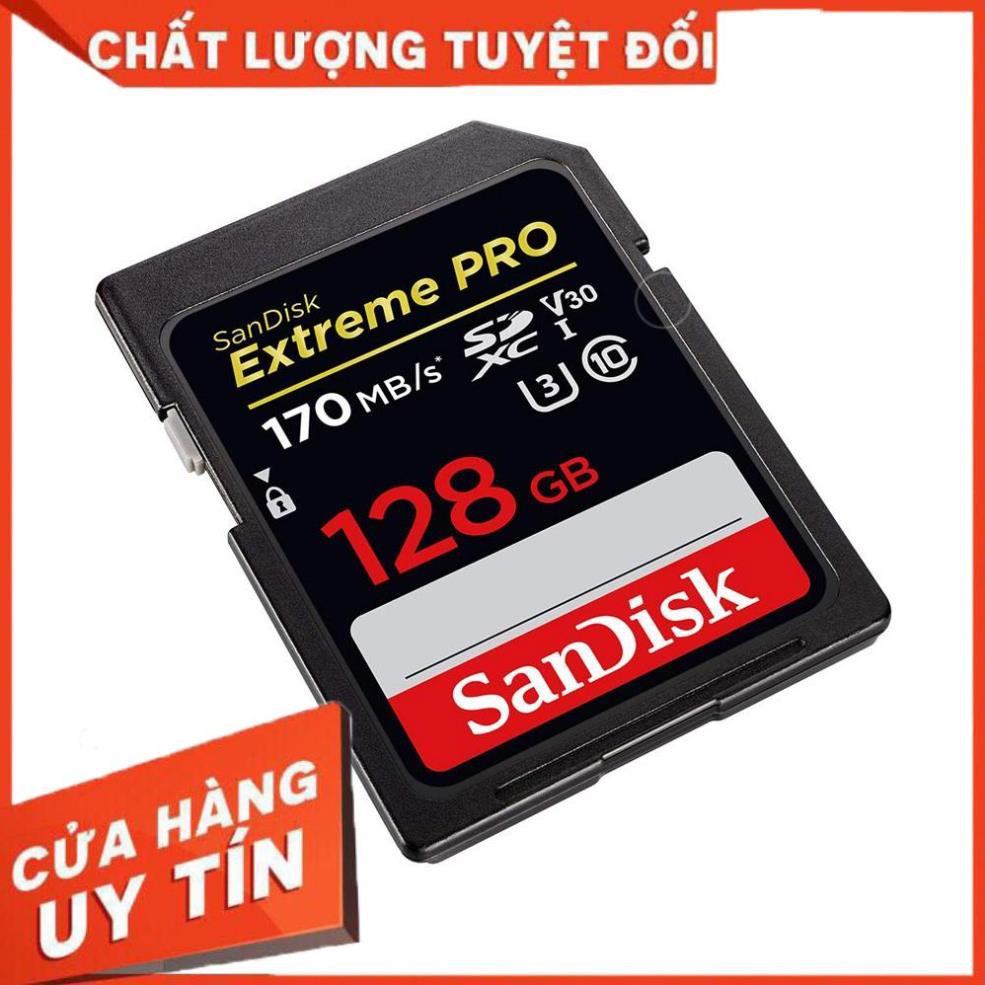 Thẻ Nhớ Máy Ảnh SDXC SanDisk Extreme Pro U3 V30 128GB 170Mb/s - Tốc độ siêu cao | BigBuy360 - bigbuy360.vn