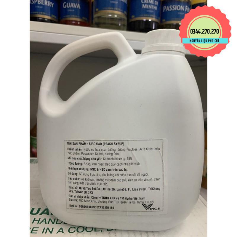 Siro Wing Đào, Dâu, Vải Đài Loan - Can 2.5kg