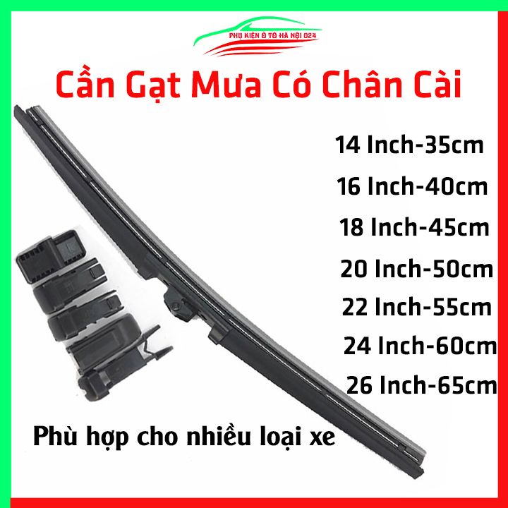 Cần gạt mưa silicon hàng Nhật Bản có chân cài chiều dài từ 35cm đến 65cm