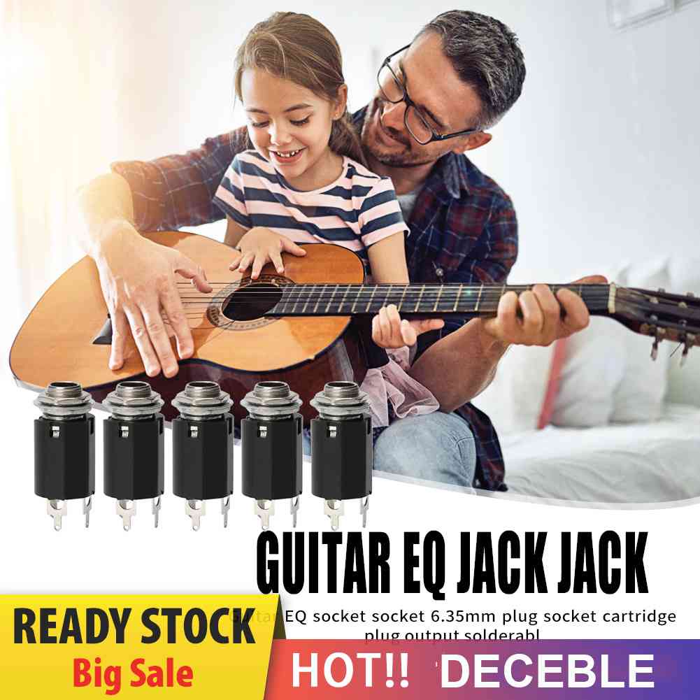 Set 5 Phích Cắm Đầu Ra Âm Thanh 6.35mm Cho Đàn Guitar Điện Acoustic