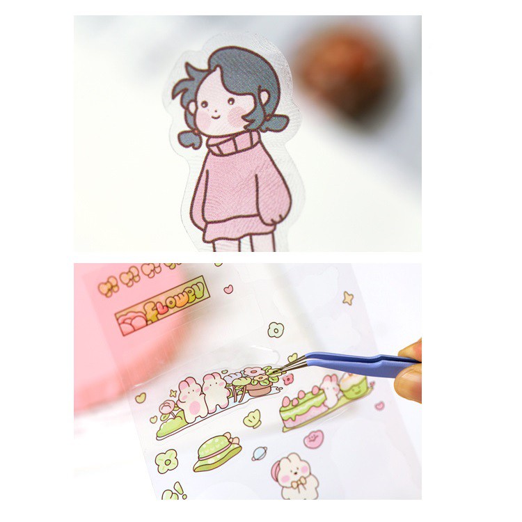 Kẹp gắp, nhíp gắp nguyên liệu, miếng dán sticker