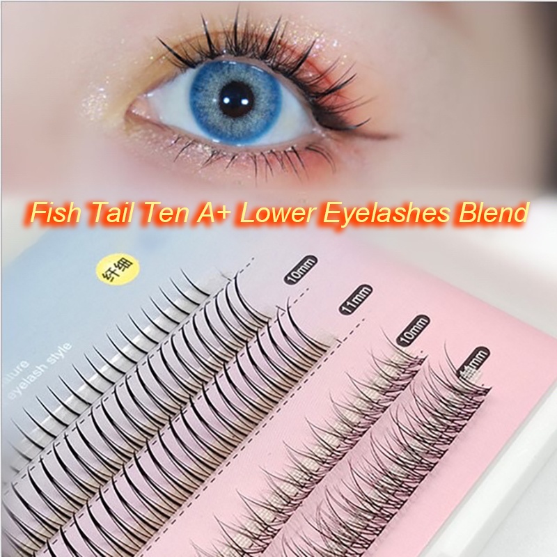 Little Red Book Fish Tail + A Type Mixed Hair Five Rows Mixed Natural False Eyelashes Self-grafting Single Cluster Eyelashes firstonly | BigBuy360 - bigbuy360.vn
