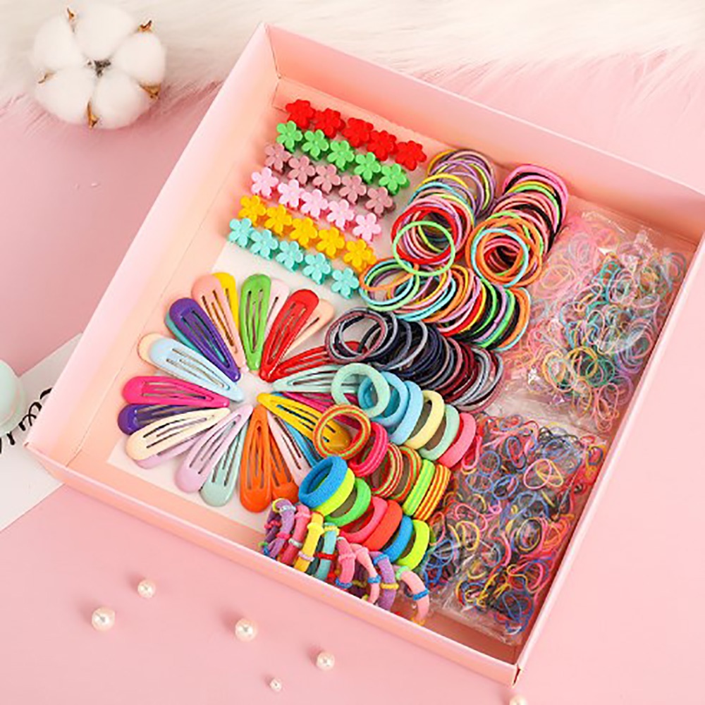 Set 220 Kẹp Tóc Nhiều Màu Sắc Cho Bé Gái
