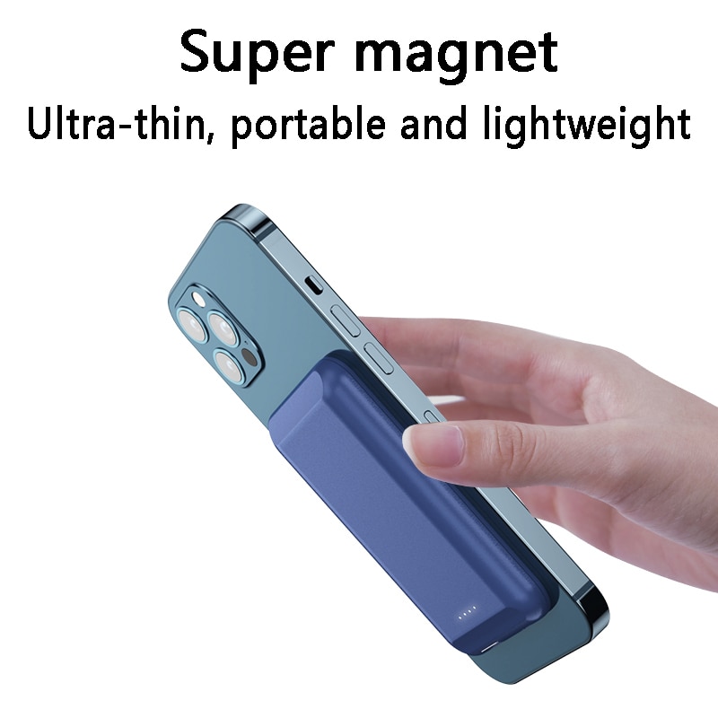 [M&A]Sạc Không Dây  Magnetic Powerbank Và Sạc Không Dây Magsafe Hỗ Trợ Sạc Nhanh 5000mah Cho Iphone 12 pro max mini