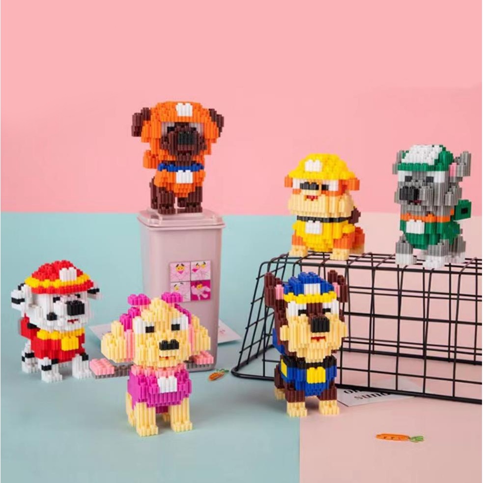 Mô Hình Chú Chó Hoạt Hình PAW Patrol 6 Trong 1 Sáng Tạo Trang Trí
