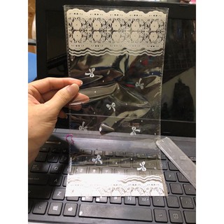 bịch 10 túi cookie Nilon Hình Nơ có kèm theo dây kẽm buộc miệng túi