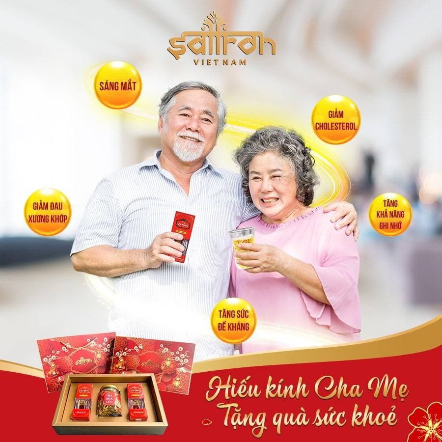 Bộ quà tặng nhụy hoa nghệ tây Saffron Bahraman 2gr kèm trà hoa