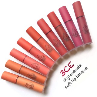 [HOT NEW 2018] Son Kem Lì 3CE Soft Lip Lacquer #Tawny Red - Tone Cam Đất