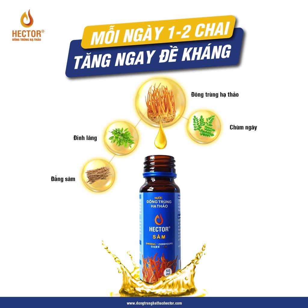 Nước Đông Trùng Hạ Thảo Hector Sâm - tăng cường sức khỏe (Chính hãng 100%)