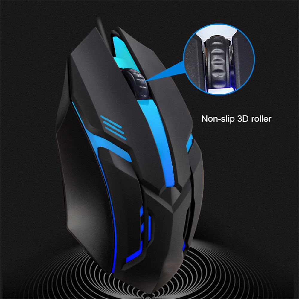 Chuột Chơi Game Có Dây Và Đèn LED 7 Màu Cho Máy Tính