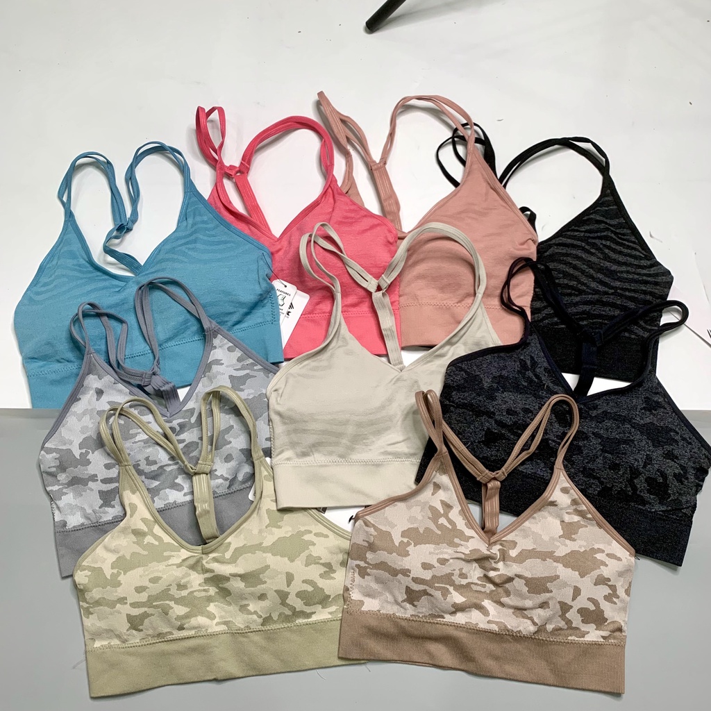 Áo Bra Tập Gym Yoga Nữ Dây Đôi RBX Rằn Ri Vải Dệt Kim Cao Cấp - RBX02