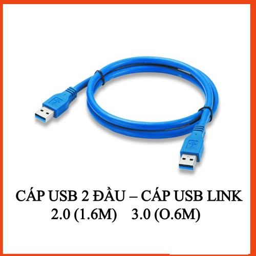 Dây cáp 2 đầu USB | Cáp USB 2 Đầu Đực Chiều Dài 1m2- Loại Tốt | BigBuy360 - bigbuy360.vn